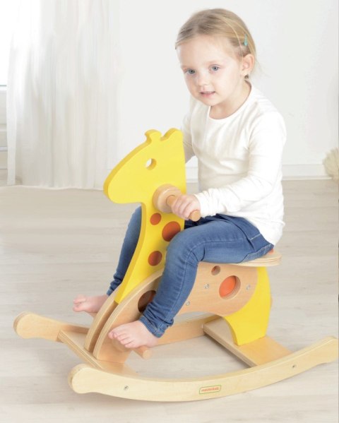 Masterkidz MASTERKIDZ Drewniana Żyrafa Na Biegunach Bujak