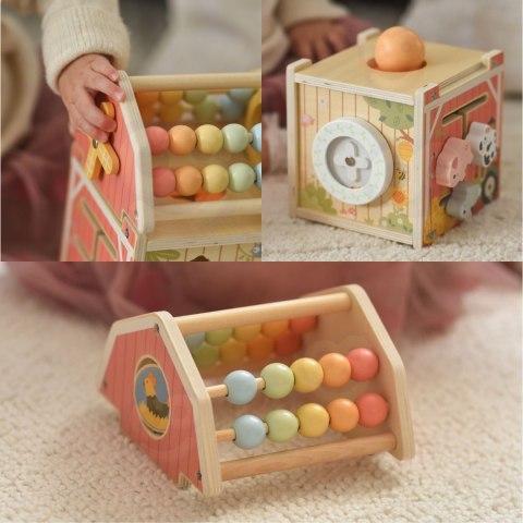 Tooky Toy TOOKY TOY Drewniana Stodoła Aktywności Sorter Liczydło Montessori