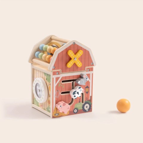 Tooky Toy TOOKY TOY Drewniana Stodoła Aktywności Sorter Liczydło Montessori