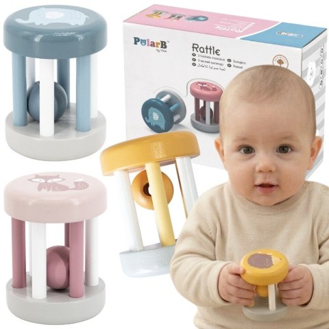 Viga Toys VIGA POLARB Drewniana Grzechotka Sesnsoryczna Piłka Montessori Niemowląt 0+