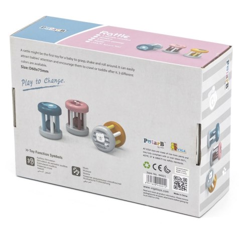 Viga Toys VIGA POLARB Drewniana Grzechotka Sesnsoryczna Piłka Montessori Niemowląt 0+