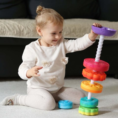 Woopie Baby WOOPIE BABY Edukacyjna Piramidka Zakręcona Wieża Zwierzątka