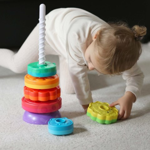 Woopie Baby WOOPIE BABY Edukacyjna Piramidka Zakręcona Wieża Zwierzątka