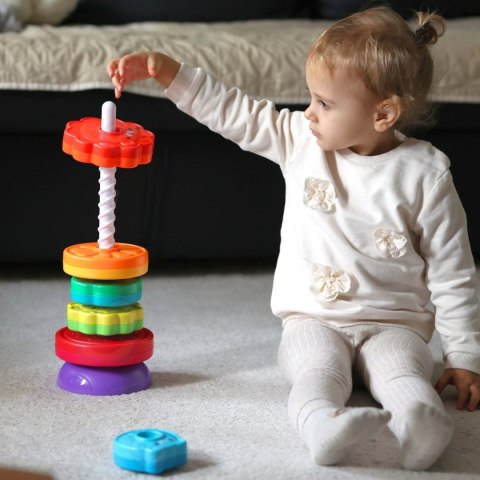 Woopie Baby WOOPIE BABY Edukacyjna Piramidka Zakręcona Wieża Zwierzątka