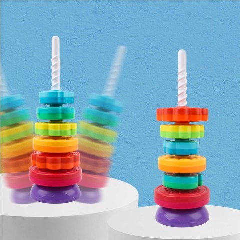 Woopie Baby WOOPIE BABY Edukacyjna Piramidka Zakręcona Wieża Zwierzątka