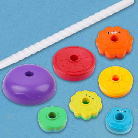 Woopie Baby WOOPIE BABY Edukacyjna Piramidka Zakręcona Wieża Zwierzątka