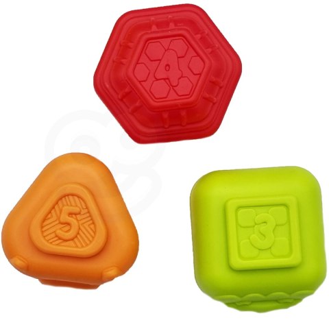 Woopie Baby WOOPIE BABY Elastyczna Kostka Sensoryczna Sorter dla Dzieci Zwierzątka + Grzechotka 7 el.