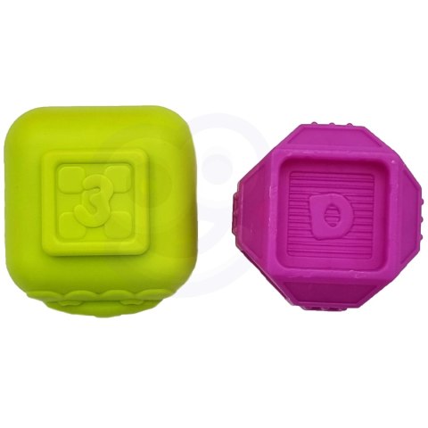 Woopie Baby WOOPIE BABY Elastyczna Kostka Sensoryczna Sorter dla Dzieci Zwierzątka + Grzechotka 7 el.