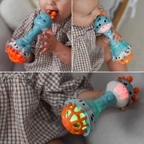 Woopie Baby WOOPIE BABY Grzechotka Żyrafka Sensoryczna Gryzak z Muzyką Montessori 1 szt.