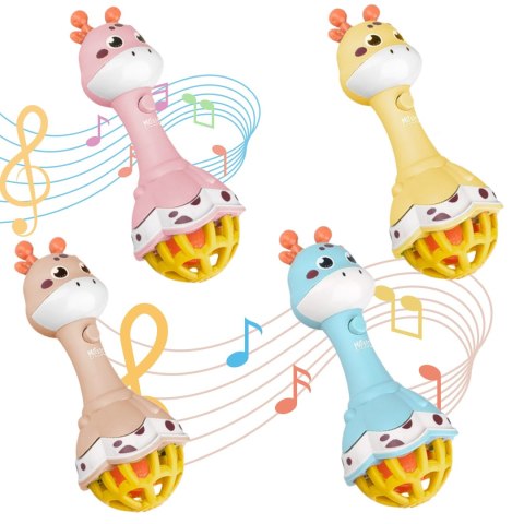 Woopie Baby WOOPIE BABY Grzechotka Żyrafka Sensoryczna Gryzak z Muzyką Montessori 1 szt.