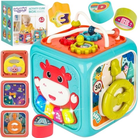 Woopie Baby WOOPIE BABY Interaktywna Kostka Sensoryczna Edukacyjna Montessori Sorter 6w1