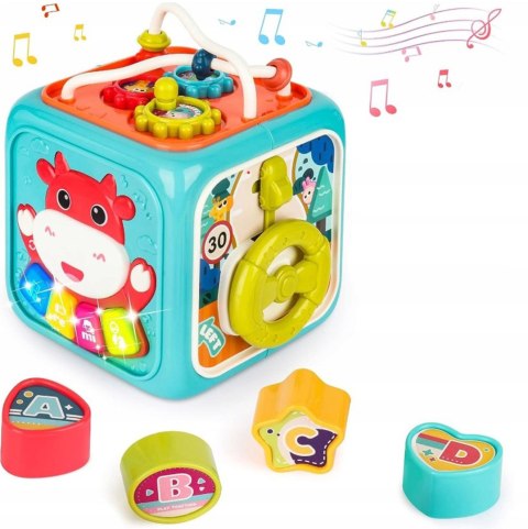 Woopie Baby WOOPIE BABY Interaktywna Kostka Sensoryczna Edukacyjna Montessori Sorter 6w1