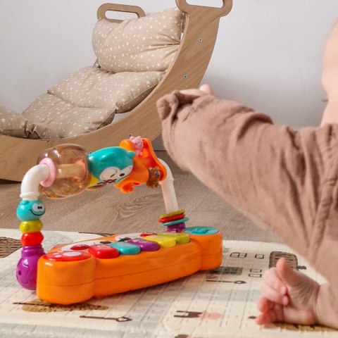 Woopie Baby WOOPIE BABY Interaktywne Pianino Edukacyjne Sensoryczne Lisek LED Grzechotki