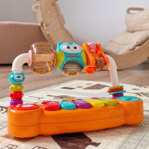 Woopie Baby WOOPIE BABY Interaktywne Pianino Edukacyjne Sensoryczne Lisek LED Grzechotki