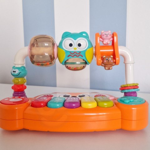 Woopie Baby WOOPIE BABY Interaktywne Pianino Edukacyjne Sensoryczne Lisek LED Grzechotki