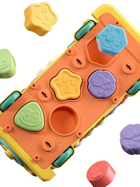 Woopie Baby WOOPIE BABY Interaktywny Autobus Montessori Edukacyjny 6w1 Młoteczek Cymbałki +18 m