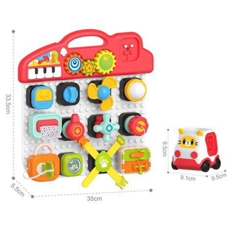 Woopie Baby WOOPIE BABY Montessori Tablica Manipulacyjna Kolorowy Panel Aktywności
