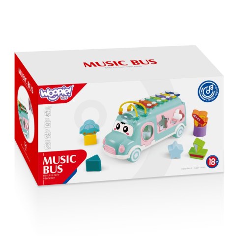 Woopie Baby WOOPIE BABY Samochodzik Muzyczny Sorter z Cymbałkami Różowy