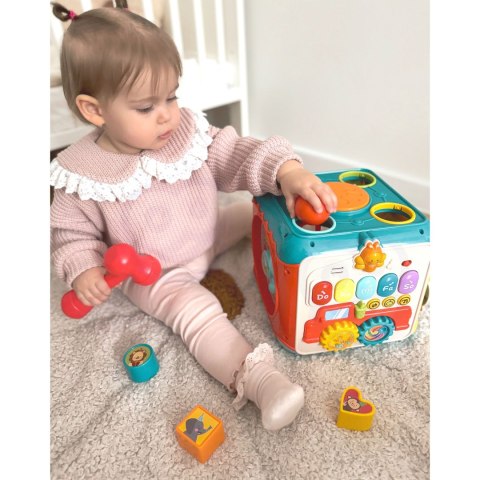 Woopie Baby WOOPIE BABY Wielofunkcyjna Kostka Aktywności Montessori 6w1 - 18m+