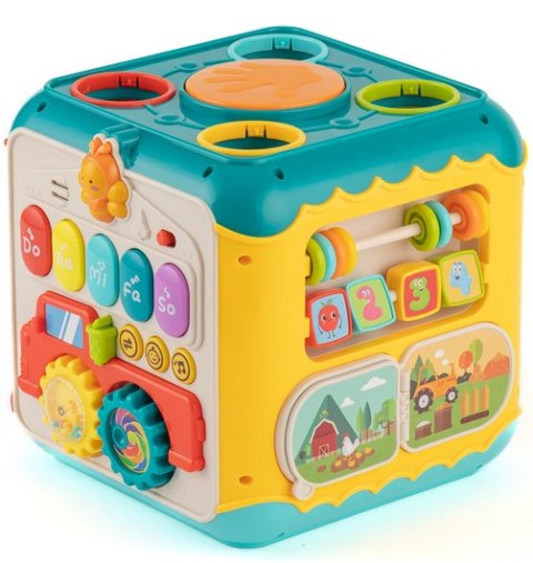 Woopie Baby WOOPIE BABY Wielofunkcyjna Kostka Aktywności Montessori 6w1 - 18m+