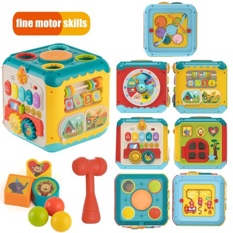 Woopie Baby WOOPIE BABY Wielofunkcyjna Kostka Aktywności Montessori 6w1 - 18m+