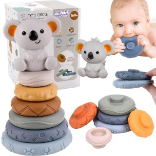 Woopie Baby WOOPIE BABY Zestaw Edukacyjna Piramidka Koala 2w1 Gryzak