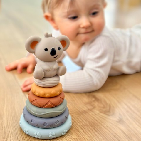 Woopie Baby WOOPIE BABY Zestaw Edukacyjna Piramidka Koala 2w1 Gryzak