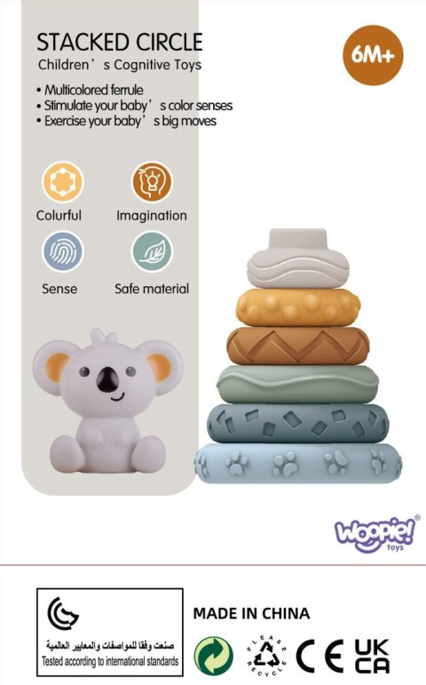 Woopie Baby WOOPIE BABY Zestaw Edukacyjna Piramidka Koala 2w1 Gryzak