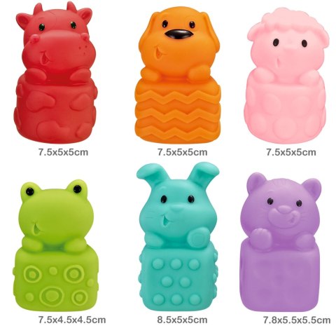 Woopie Baby WOOPIE BABY Zwierzątka Sensoryczne Miękkie Zestaw 6 szt