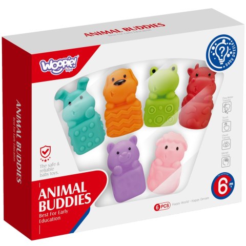 Woopie Baby WOOPIE BABY Zwierzątka Sensoryczne Miękkie Zestaw 6 szt