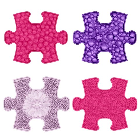 Woopie WOOPIE Mata Sensoryczna Ortopedyczna Puzzle 11 el. - Kolor Różowy/Fioletowy