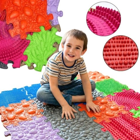 Woopie WOOPIE Mata Sensoryczna Ortopedyczna Puzzle 8 el. WERSJA-1A