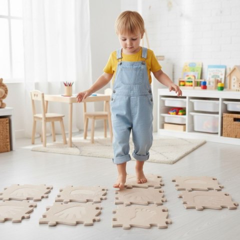Woopie WOOPIE Mata Sensoryczna Ortopedyczna Puzzle Ręce i Nogi 16 el. - Kolor Beżowy