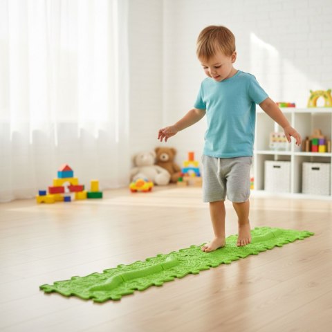 Woopie WOOPIE Mata Sensoryczna Ortopedyczna Puzzle Wąż Zielony 6 el.