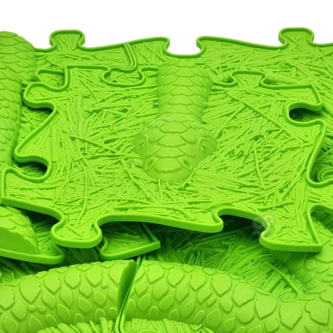 Woopie WOOPIE Mata Sensoryczna Ortopedyczna Puzzle Wąż Zielony 6 el.