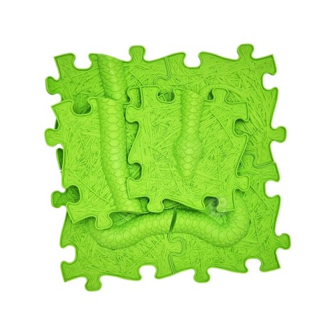 Woopie WOOPIE Mata Sensoryczna Ortopedyczna Puzzle Wąż Zielony 6 el.