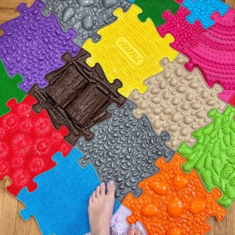 Woopie WOOPIE Mata Sensoryczna Ortopedyczna Royal Puzzle 26 el. + 4 małe