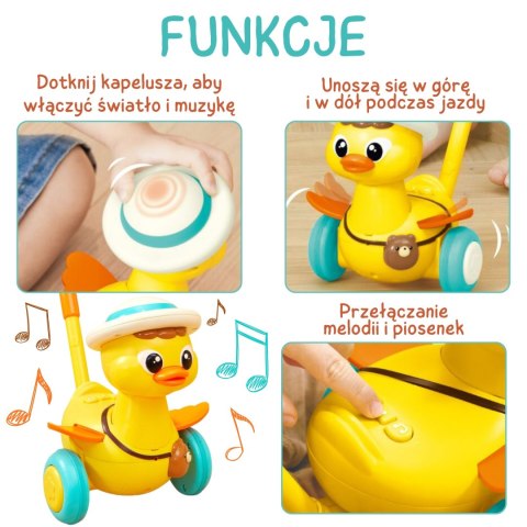 Woopie WOOPIE Pchacz na Kijku Kaczuszka Efekty Dźwiękowe i Świetlne