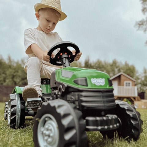 Woopie WOOPIE Traktor na Pedały Farmer GoTrac MAXI z Przyczepą Ciche Koła