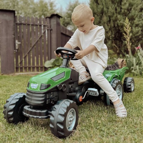 Woopie WOOPIE Traktor na Pedały Farmer GoTrac MAXI z Przyczepą Ciche Koła