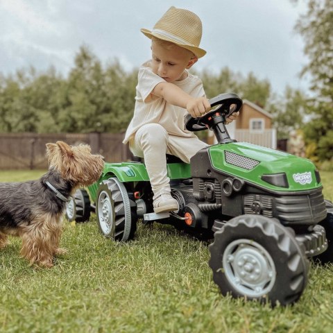 Woopie WOOPIE Traktor na Pedały Farmer GoTrac MAXI z Przyczepą Ciche Koła