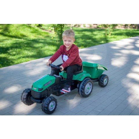 Woopie WOOPIE Traktor na Pedały Farmer GoTrac MAXI z Przyczepą Ciche Koła