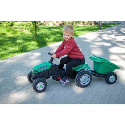 Woopie WOOPIE Traktor na Pedały Farmer GoTrac MAXI z Przyczepą Ciche Koła