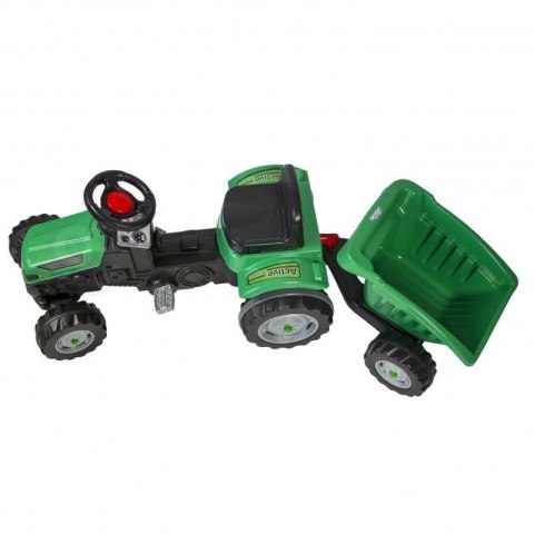 Woopie WOOPIE Traktor na Pedały Farmer GoTrac MAXI z Przyczepą Ciche Koła