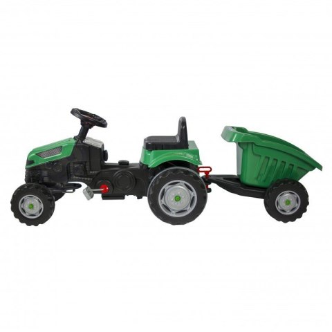 Woopie WOOPIE Traktor na Pedały Farmer GoTrac MAXI z Przyczepą Ciche Koła