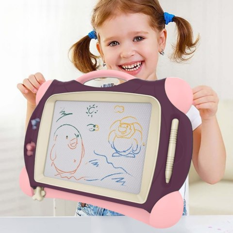 Woopie WOOPIE Znikopis Tablica Magnetyczna Kolorowa + 2 Stempelki Fioletowy