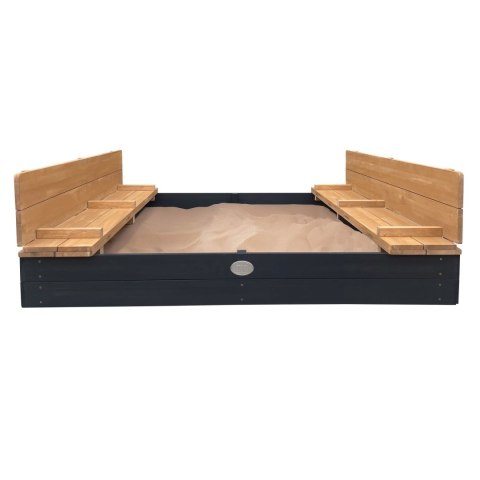 AXI AXI Piaskownica XXL Ella 150 x 150 z Ławeczkami Antracyt