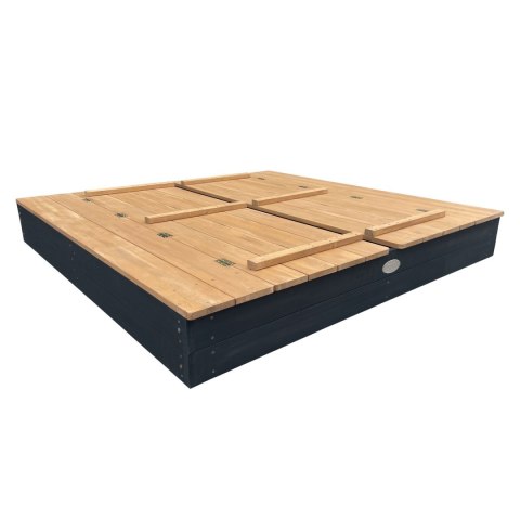 AXI AXI Piaskownica XXL Ella 150 x 150 z Ławeczkami Antracyt