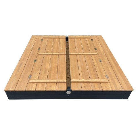 AXI AXI Piaskownica XXL Ella 150 x 150 z Ławeczkami Antracyt
