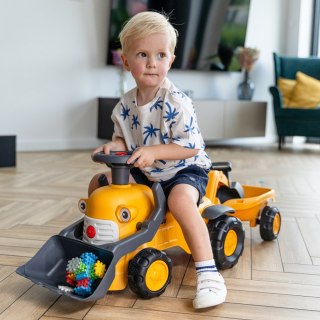 FALK FALK Jeździk Traktor Komatsu z Łyżką Koparką i Przyczepą od 1-3 Lat